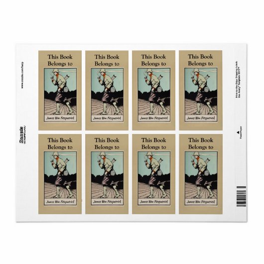  jager die een Cheroot Bookplaat rokt Etiket (Full Sheet)