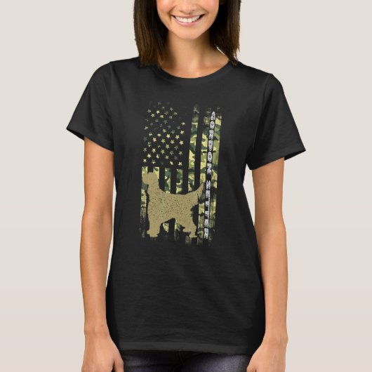  jager Dog Camouflage Amerikaanse vlag Gordo T-shirt (Voorkant)