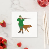 Jager en een hond papieren servetten (Insitu)