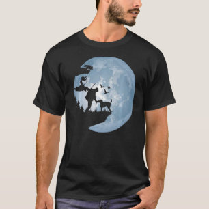 jager en hond maan silhouet Mannen jacht T-shirt