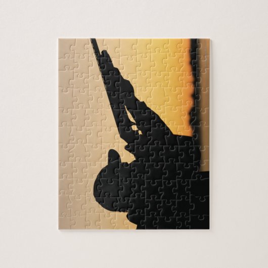 Jager en Pistool Legpuzzel (Verticaal)