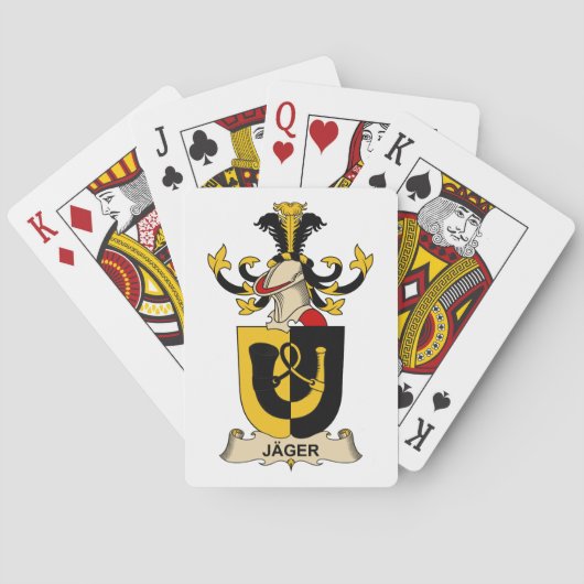 Jäger Family Crest Pokerkaarten (Achterkant)