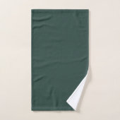 Jager groen effen kleur bad handdoek (Handdoek)