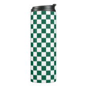 Jager groen en wit geruit thermosbeker (Gedraaid links)
