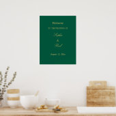 Jager groen goud beige trouw welkom poster (Keuken)