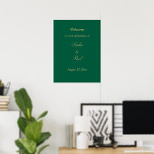 Jager groen goud beige trouw welkom poster (Thuiskantoor)