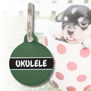 Jager Groen Modern Eenvoudig Kat Hond Naam Adres Huisdierpenning