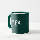 Jager Groen Papa Oprichtingsjaar Mok (Voorkant links)
