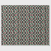 Jager groen rood geruit kerstcadeaupapier cadeaupapier (Vlak)