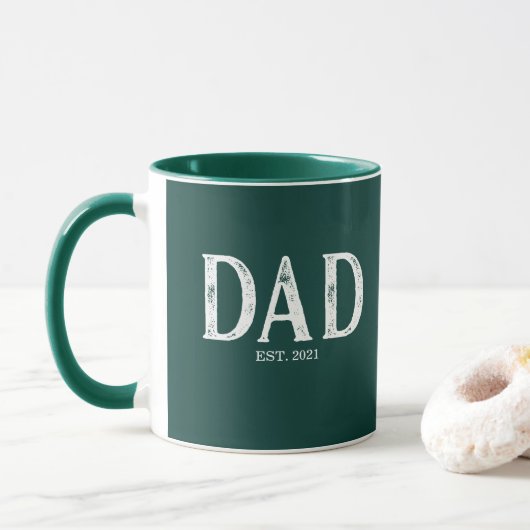Jager Groen Vader Oprichtingsjaar Mok (Met donut)