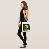 Jager Groen & Wit Nautisch Boat Wiel Tote Bag (Voorkant (model))