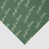 Jager Groen & Zachte Crème Script Golfbaan  Tissuepapier (Detail)