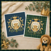 Jager groene geruite Kleine Prins Baby Shower |