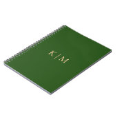 Jager groene spiraal notebook notitieboek (Linkerzijde)