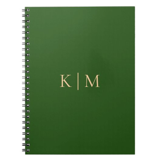 Jager groene spiraal notebook notitieboek (Voorkant)