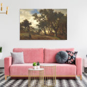 Jager in een landelijk landschap (Andreas Achenbac Canvas Afdruk (Insitu (Woonkamer))