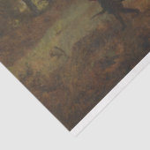 Jager in een landelijk landschap (Andreas Achenbac Tissuepapier (Detail)