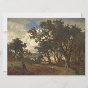 Jager in een landelijk landschap kaart