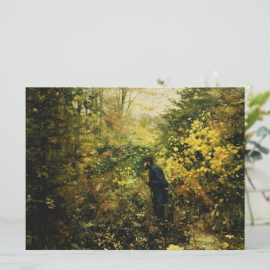 Jager in het bos kaart (Staand voorkant)
