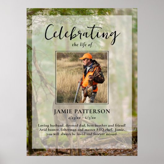 Jager, Jacht, Feest van het Leven, Begrafenis Foto Poster (Voorkant)