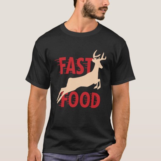Jager Jacht Herten Fast Food T-shirt (Voorkant)