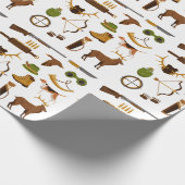 Jager Jacht Verjaardagsfeest Cadeaupapier (Hoek)