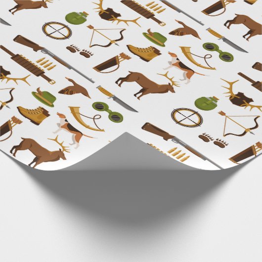 Jager Jacht Verjaardagsfeest Cadeaupapier (Hoek)