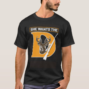 Jager jacht ze wil het hert t-shirt