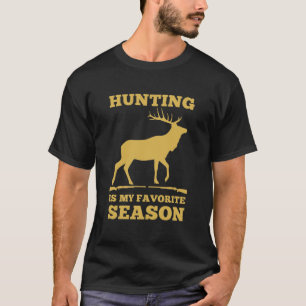 Jager Jagen is favoriete seizoen T-shirt