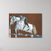 Jager/Jumper - Paard & ruiter Verpakt Canvas (Voorkant)