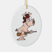 jager op cartoon keramisch ornament (Rechts)