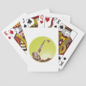 Jager Schietende Gans Retro Buitenleven Pokerkaarten (Achterkant)