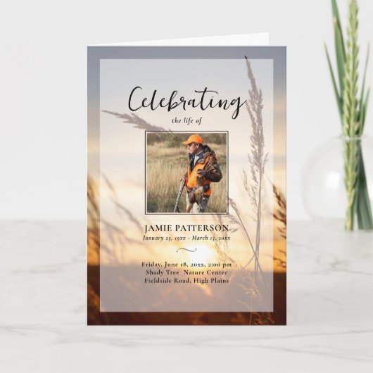 Jager Visser Foto Viering van het Leven Begrafenis Programma (Voorkant)