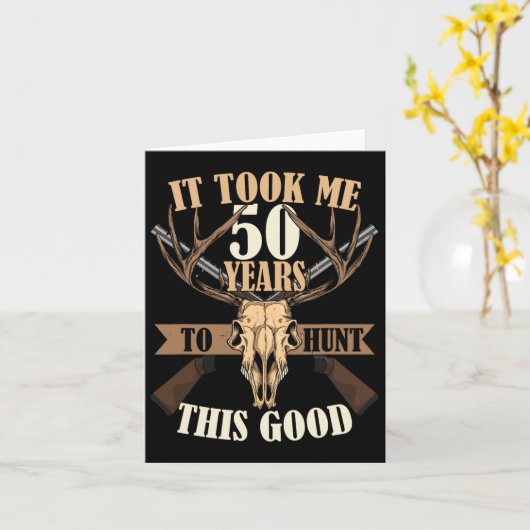 Jagers 50ste verjaardag Jaren oude herten Jacht St Kaart (Gele Bloem)