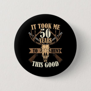 Jagers 50ste verjaardag Jaren oude herten Jacht St Ronde Button 5,7 Cm