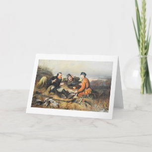 Jagers die een pauze nemen feestdagen kaart