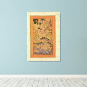 Jagers die elephants vangen, van de Grote Levensla Canvas Afdruk (Insitu (Houten vloer))