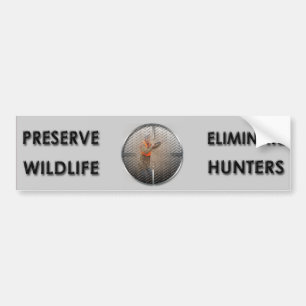 Jagers elimineren bumpersticker