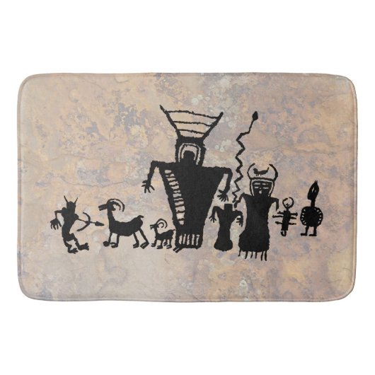 Jagers en dierspiritten badmat (Voorkant)