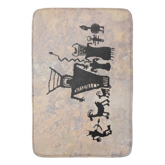 Jagers en dierspiritten badmat (Voorkant Verticaal)