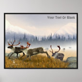 jagers in de mist poster (Voorkant)