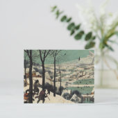 Jagers in de Sneeuw, beroemd kunstwerk, Briefkaart (Staand voorkant)