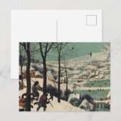 Jagers in de Sneeuw, beroemd kunstwerk, Briefkaart (Voorkant / Achterkant)
