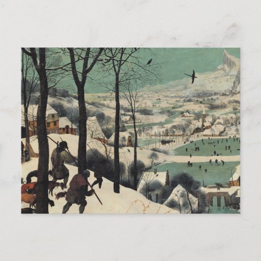Jagers in de Sneeuw, beroemd kunstwerk, Briefkaart (Voorkant)