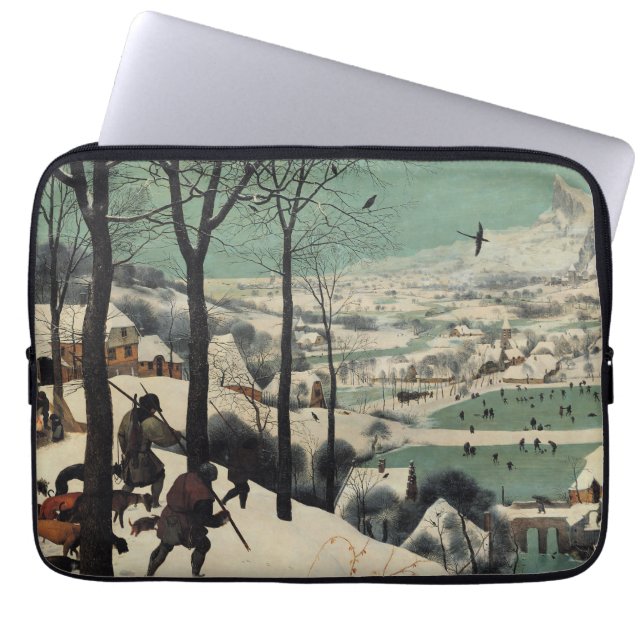 Jagers in de Sneeuw, beroemd kunstwerk, Laptop Sleeve (Voorkant)