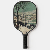 Jagers in de Sneeuw, beroemd kunstwerk, Pickleball Paddle (Voorkant)
