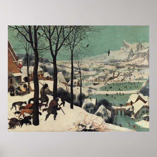 Jagers in de Sneeuw, beroemd kunstwerk, Poster (Voorkant)