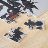 Jagers in de sneeuw door Bruegel Legpuzzel (Zijkant)