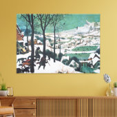 Jagers in de sneeuw door Pieter Bruegel Canvas Afdruk (Insitu (Woonkamer))