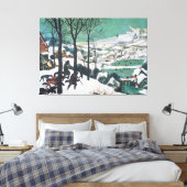Jagers in de sneeuw door Pieter Bruegel Canvas Afdruk (Insitu (Slaapkamer))